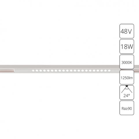 Магнитный трековый светильник Arte Lamp Optima 3000К A7287PL-1WH