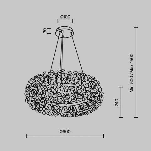 Подвесной светильник Modestyle  MS.9029.12 CR