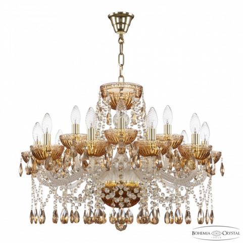 Люстра Bohemia Ivele Crystal 5413/10+5/240 G Amber/M-1G K721