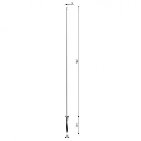 Уличный светильник Maytoni Spear O441FL-L1GF3K1