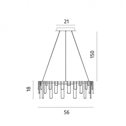 Светильник подвесной Divinare Rotondo 1019/02 SP-46