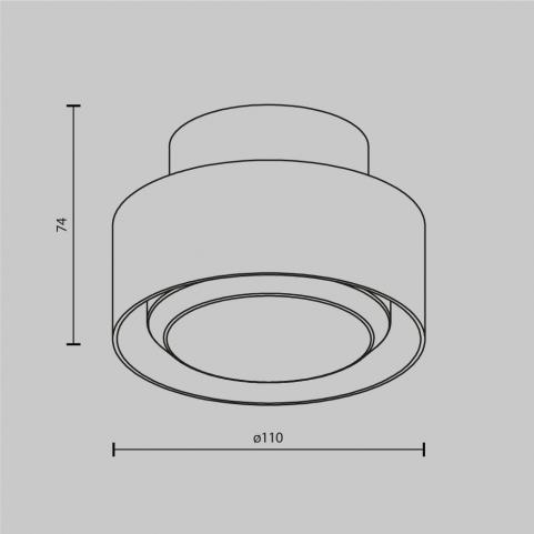 Точечный светильник Maytoni Technical Ceiling Space C092CL-GX53-MG