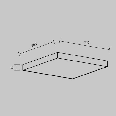 Потолочный светильник Maytoni Technical Ceiling 4000K Zon C032CL-90W4K-SQ-W
