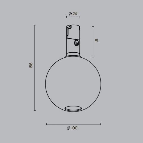 Трековый светильник Maytoni Technical 3000К  Bubble TR205-1-3W3K-B