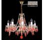 Люстра Art Glass GIZELA IX. VINO ROZALIN nickel