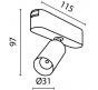 Трековый светильник Maytoni Focus LED Radity 4000K TR103-1-5W4K-M-B