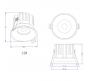 Точечный светильник Maytoni Technical Downlight 2200-4000K Round DL058-12W-DTW-B